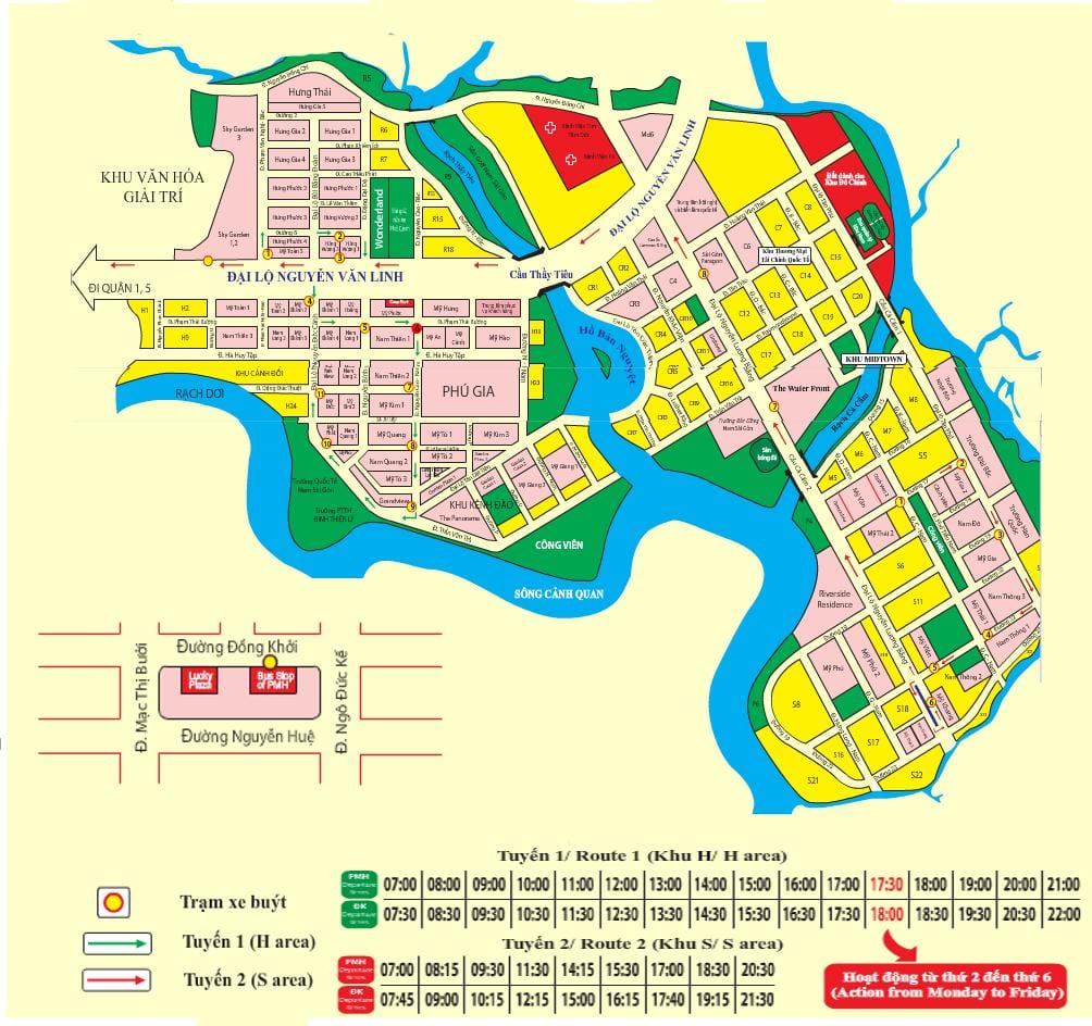 saigon બસ નકશો
