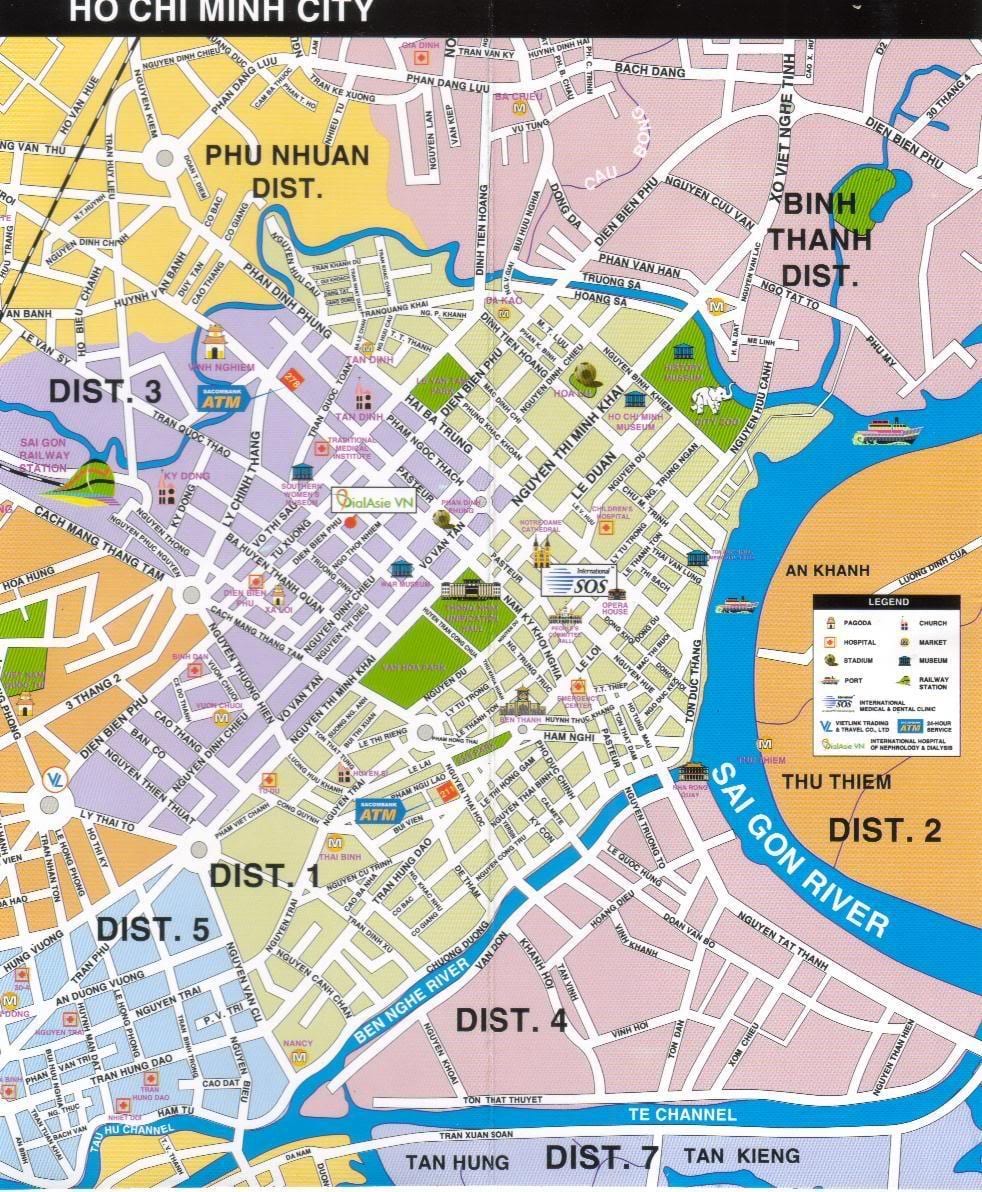 hcmc પ્રવાસી નકશો