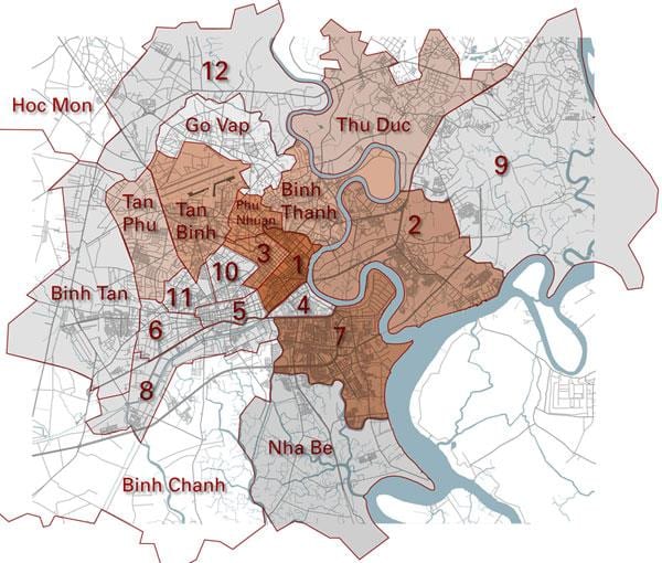 જિલ્લા નકશો saigon