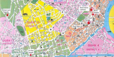 Saigon જિલ્લા નકશો
